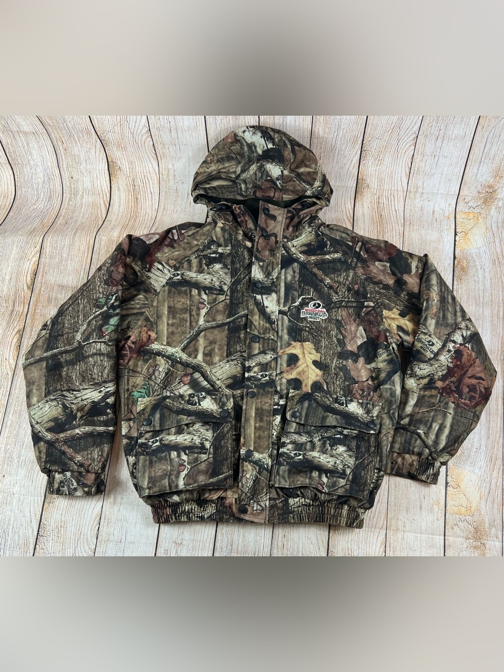 Mens Mossy Oak Break Up Infinity Camo Hunting Winter Coat Hooded Size Medium